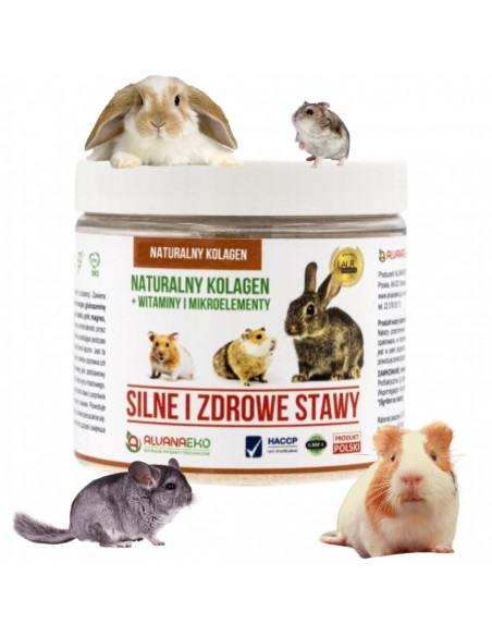 Naturalny kolagen dla gryzoni mąka 100 g Alvanaeko