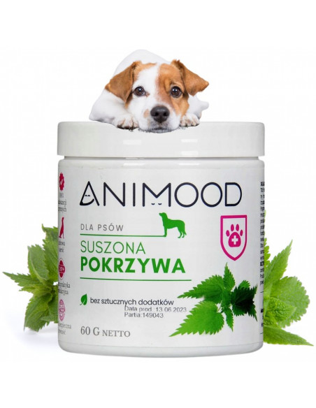 Pokrzywa dla psów - zdrowa sierść - 70 g Animood