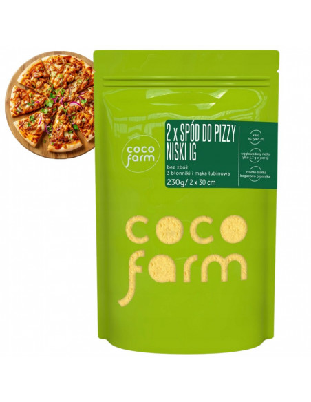 MIESZANKA  do wyrobu spodów do PIZZY - Keto - IG tylko 20 - 230 g Coco Farm