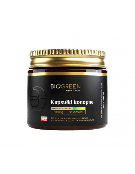 Kapsułki konopne - 60 kaps. - Biogreen - by prof. Frydrych