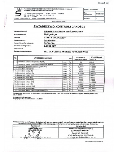 Chlorek magnezu sześciowodny CZDA 250g Stanlab