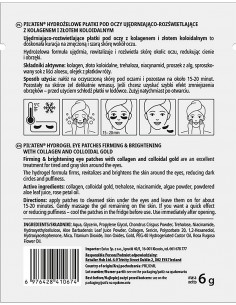 PILATEN -Hydrożelowe płatki pod oczy z Kolagenem i Złotem Koloidalnym 6g - 2 szt. 2
