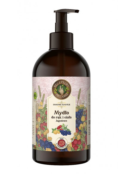 Mydło Jagodowe - Receptury Zielarki - 500 ml