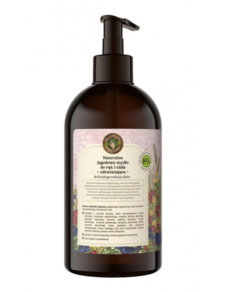 Mydło Jagodowe - Receptury Zielarki - 500 ml