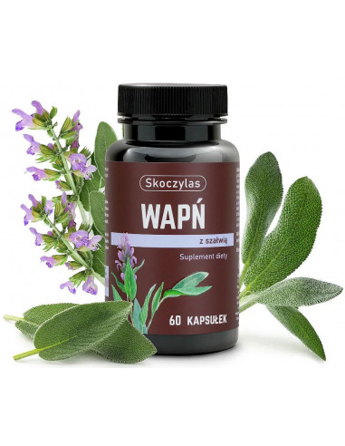 Wapń z szałwią - 60 kaps. Skoczylas