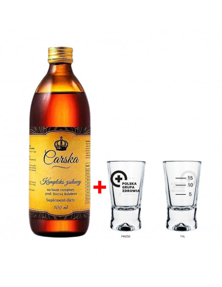 Zakwas Bołotowa Carska wódka- zestaw z miarką - 500 ml