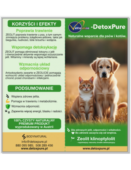 VETAMIN - Detox Pure dla psów i kotów - 400 g