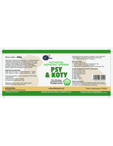 VETAMIN - Detox Pure dla psów i kotów - 400 g