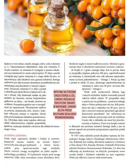 ZŁOTO Z ROKITNIKA  olej z miąższu owoców -50 ml