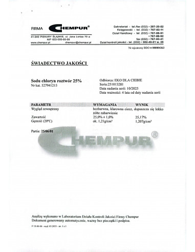 MMS chloryn sodu r-r 25% 250 ml Chempur