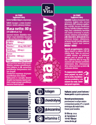Na Stawy - tabletki musujące - 20 szt. Dr Vita