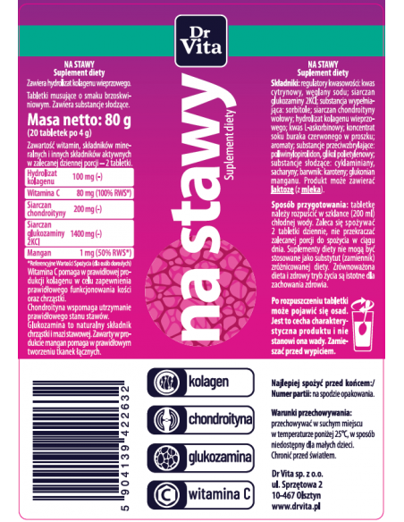 Na Stawy - tabletki musujące - 20 szt. Dr Vita