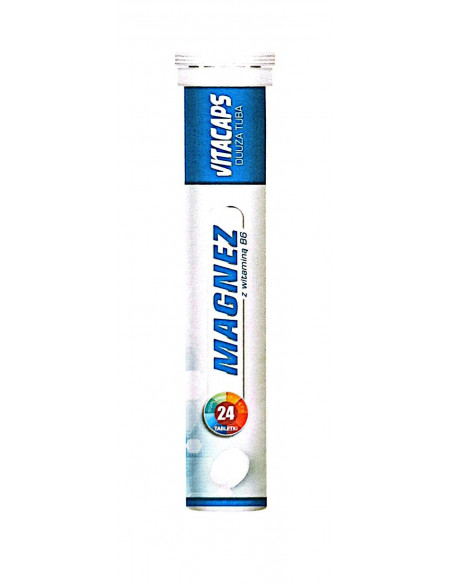 VITACAPS - Magnez z witaminą B6 - 24 tabletki musujące - Dr Vita