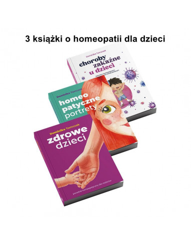 Zestaw 3 książek o homeopatii dla dzieci