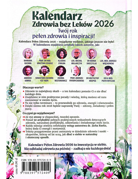 Kalendarz Pełen Zdrowia na cały rok 2026