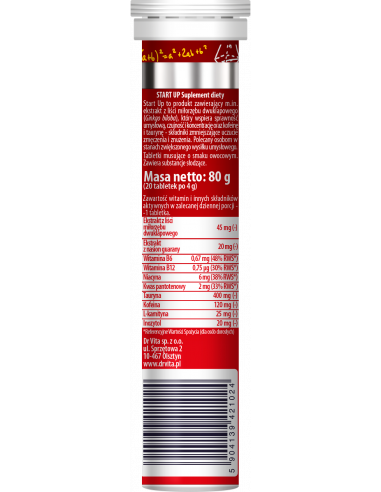 Start UP - tabletki musujące - 20 szt. Dr Vita