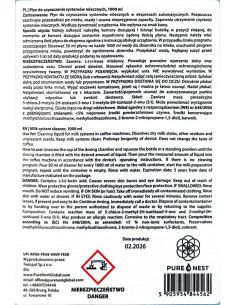 Płyn czyszczenia systemów mlecznych w ekspresach - PURE NEST 1L 2