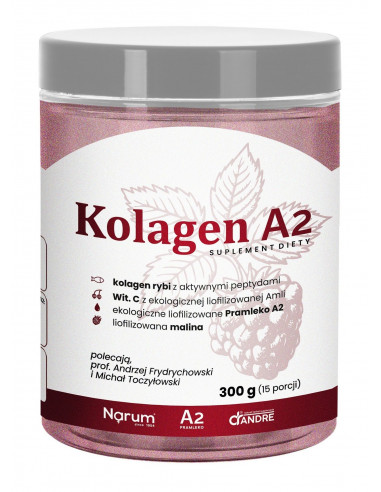 Kolagen A2 Rybi Kolagen z Pramlekiem A2, Witaminą C i D3  300 g
