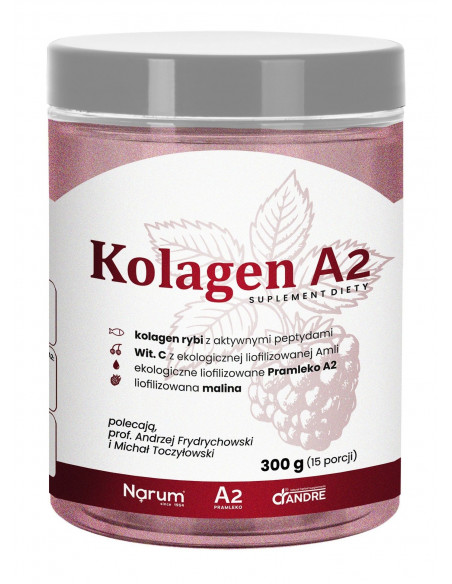 Kolagen A2 Rybi Kolagen z Pramlekiem A2, Witaminą C i D3  300 g