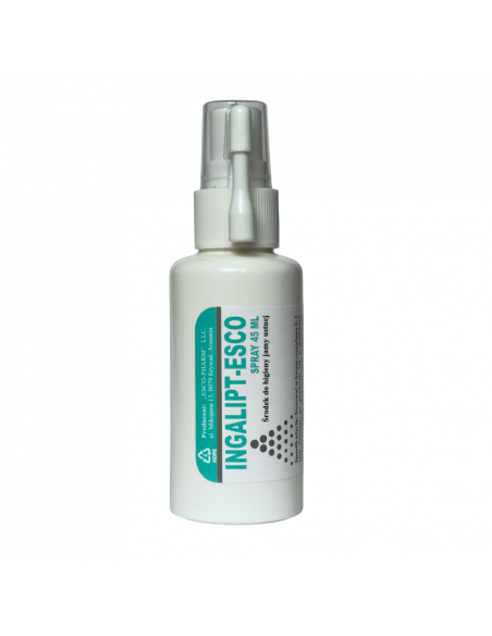 Ingalipt-Esco spray z chlorheksydyną do jamy ustnej i gardła 45 ml