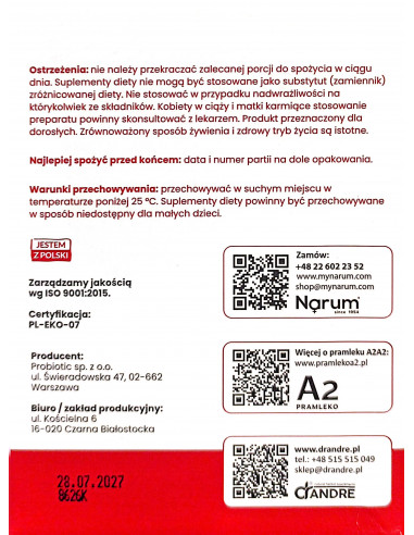 Kolagen A2 Rybi Kolagen z Pramlekiem A2, Witaminą C i D3  300 g