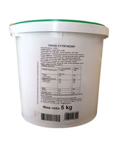 Kwas cytrynowy spożywczy - 5 kg Stanlab