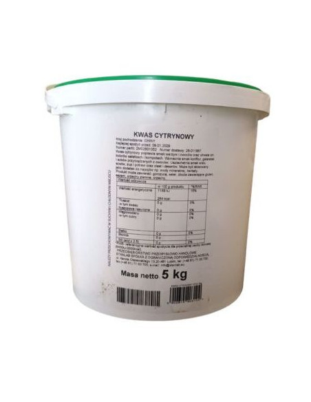 Kwas cytrynowy spożywczy - 5 kg Stanlab