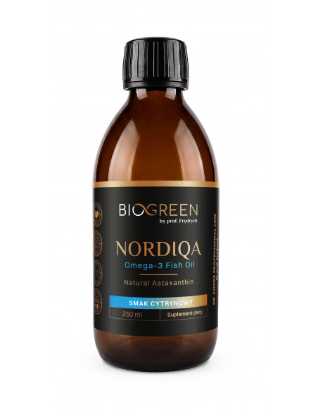 NORDIQA Omega-3 3000 mg EPA + DHA + Astanksantyna 250 ml Biogreen