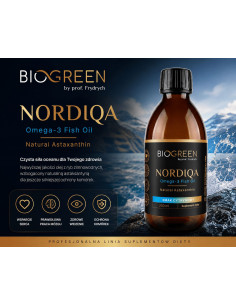 NORDIQA Omega-3 3000 mg EPA + DHA + Astanksantyna 250 ml Biogreen 2