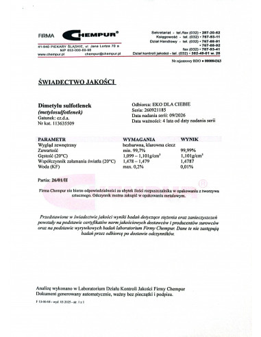 DMSO CZDA 250 ml Chempur