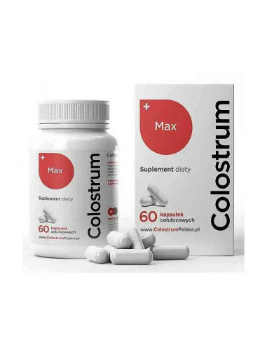 Colostrum MAX – 60 kapsułek z siarą bydlęcą 40% IgG